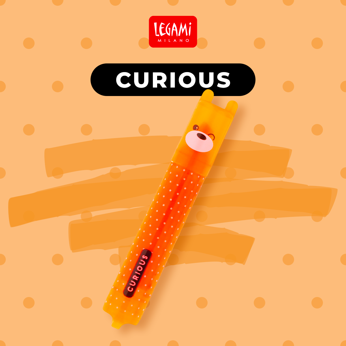 Legami |Teddy's Mood | Set Of 6 Bright Mini Highlighters