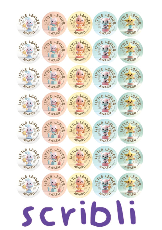 Scribli | Sticky Words: Little Leader Award Stickers