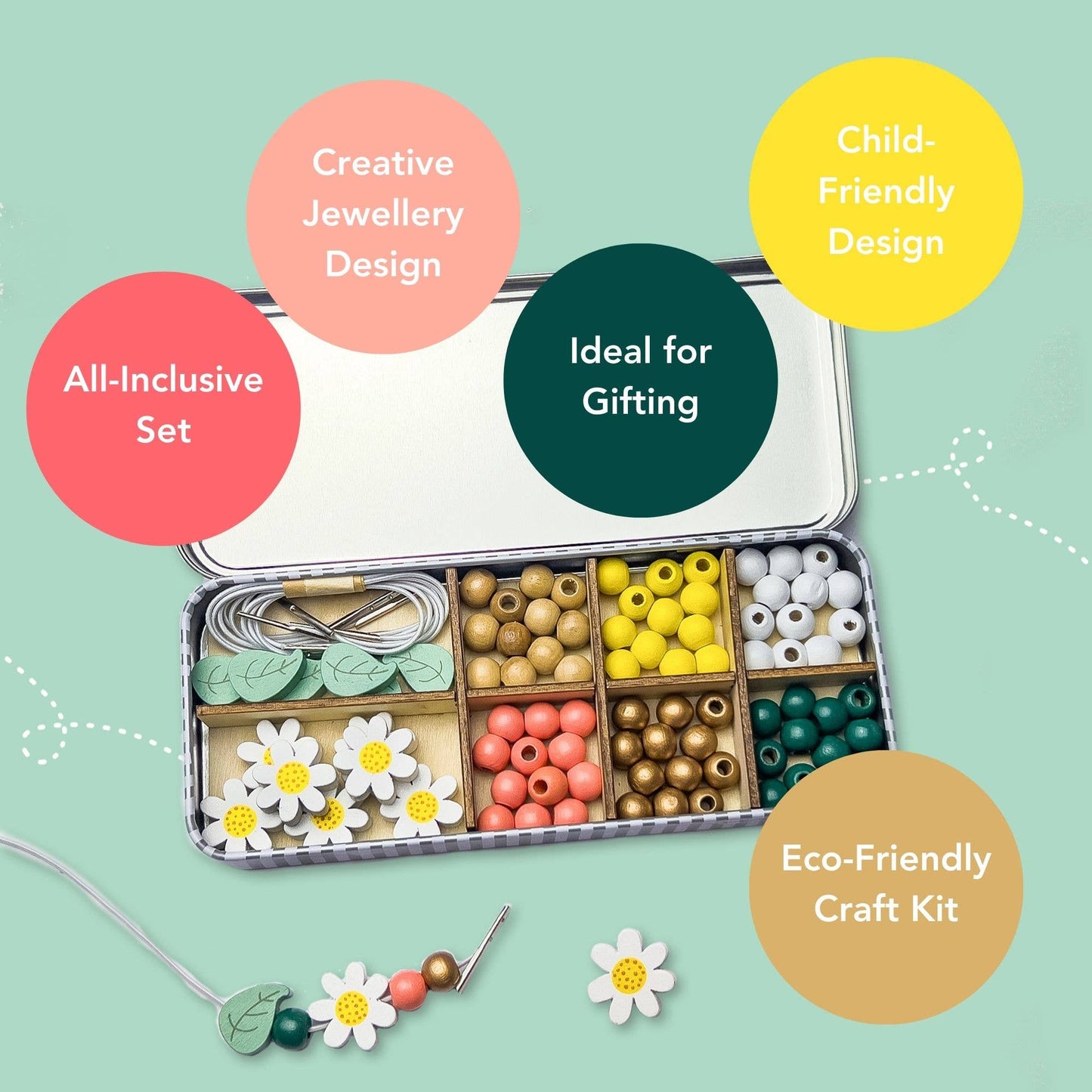 Cotton Twist | Daisy Bracelet Bead Kit