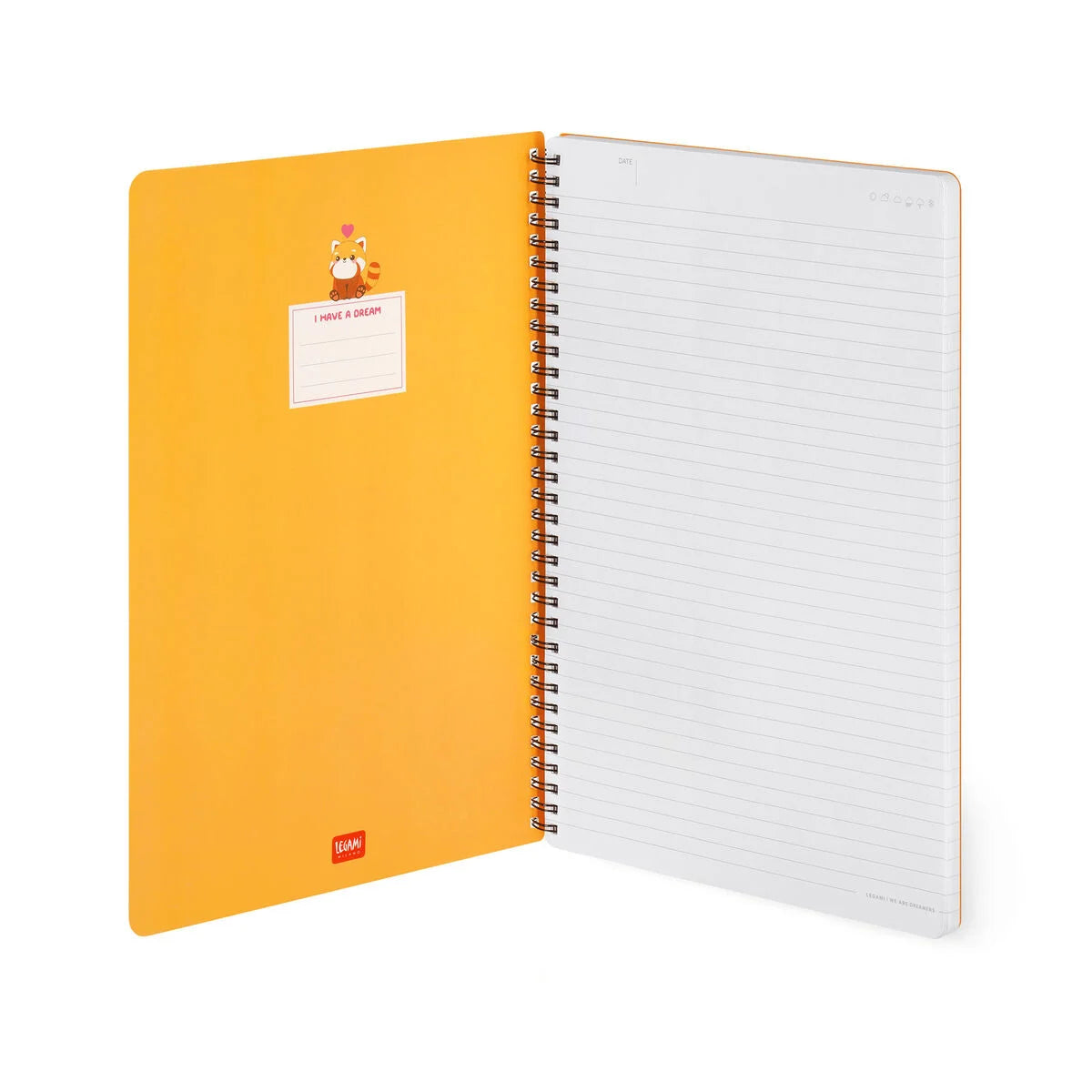 Legami | Maxi Spiral A4 Notebook | Red Panda