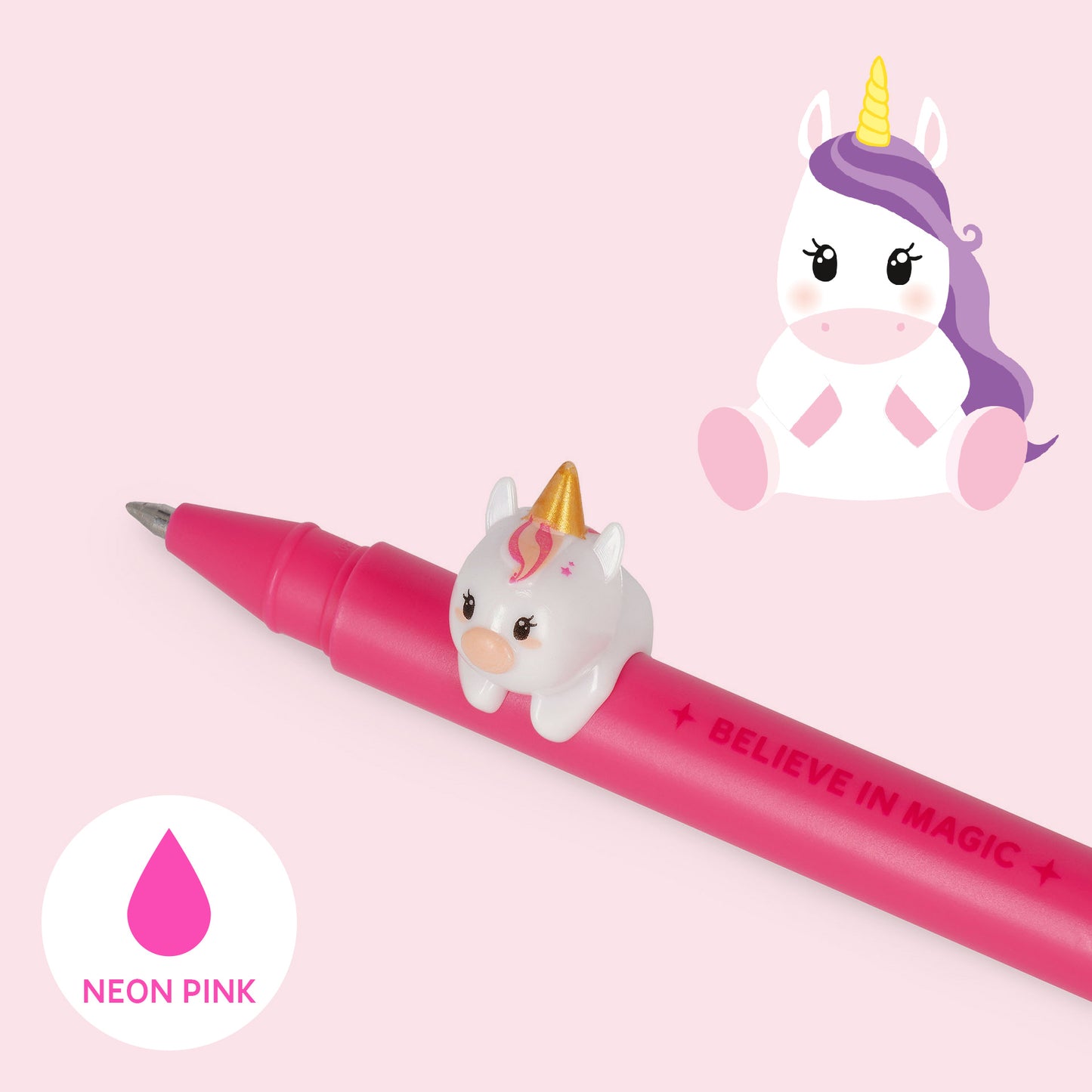 Legami | Lovely Friends Unicorn Gel Pen | Pink Ink