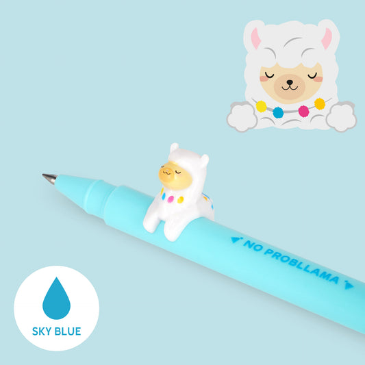Legami | Lovely Friends Llama Gel Pen | Light Blue Ink
