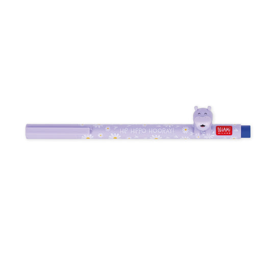 Legami | Lovely Friends Hippo Gel Pen | Blue Ink