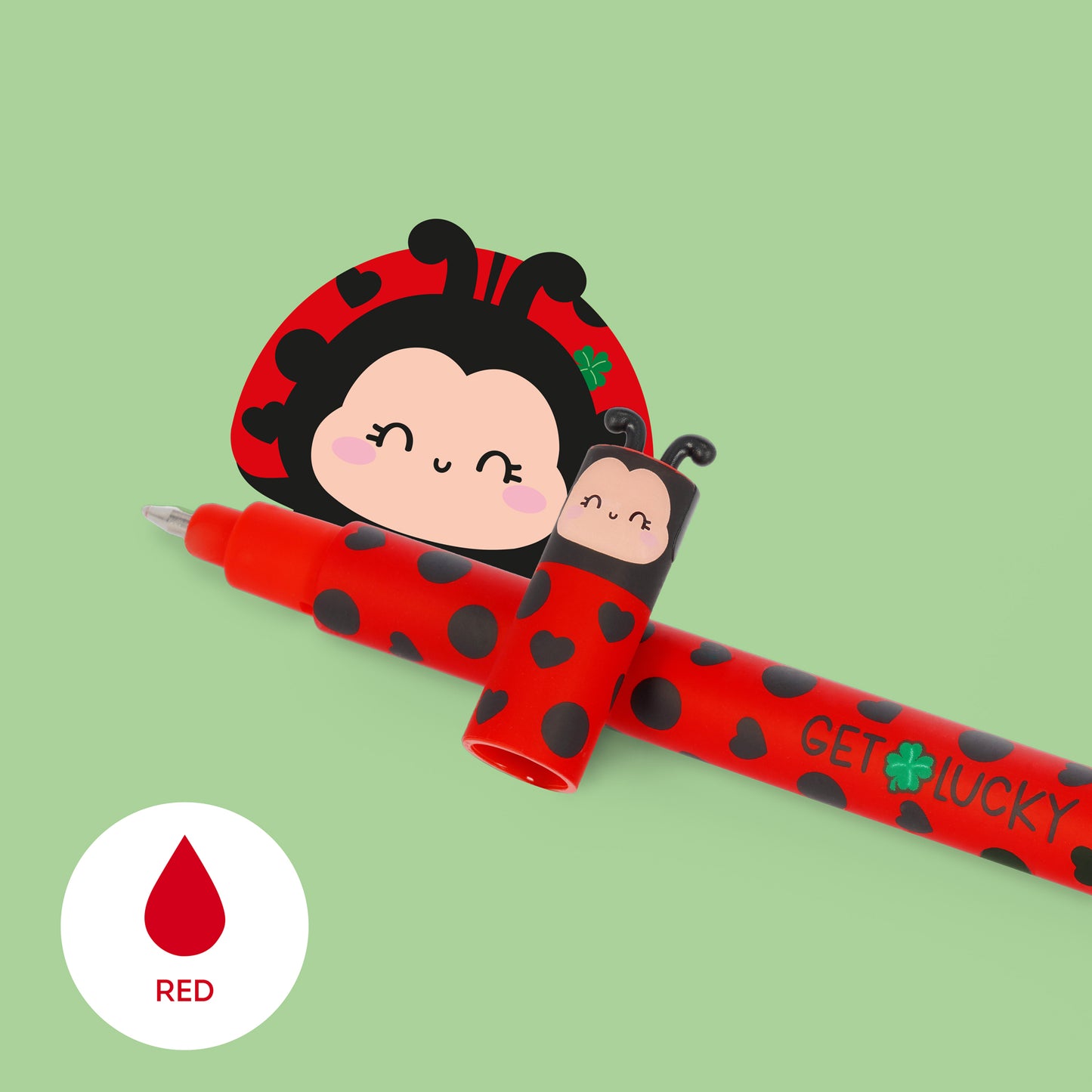 Legami | Erasable Ladybird Pen | Red Ink
