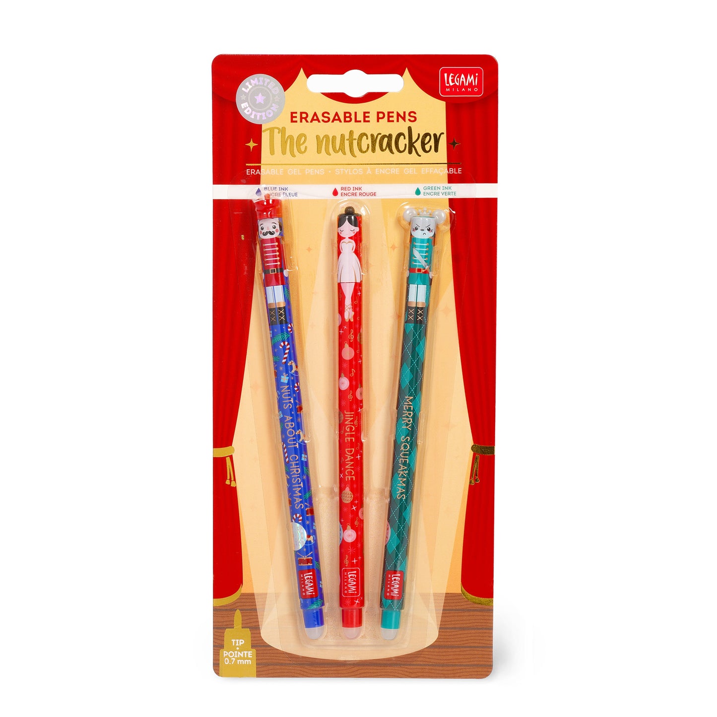 Legami | The Nutcracker Erasable Pens | Christmas 2025 Limited Edition