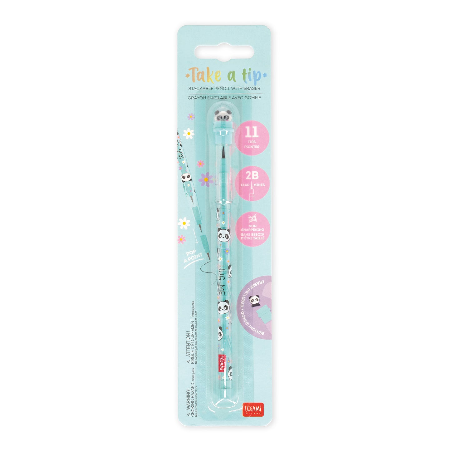 Legami | Stackable Pencils | Panda