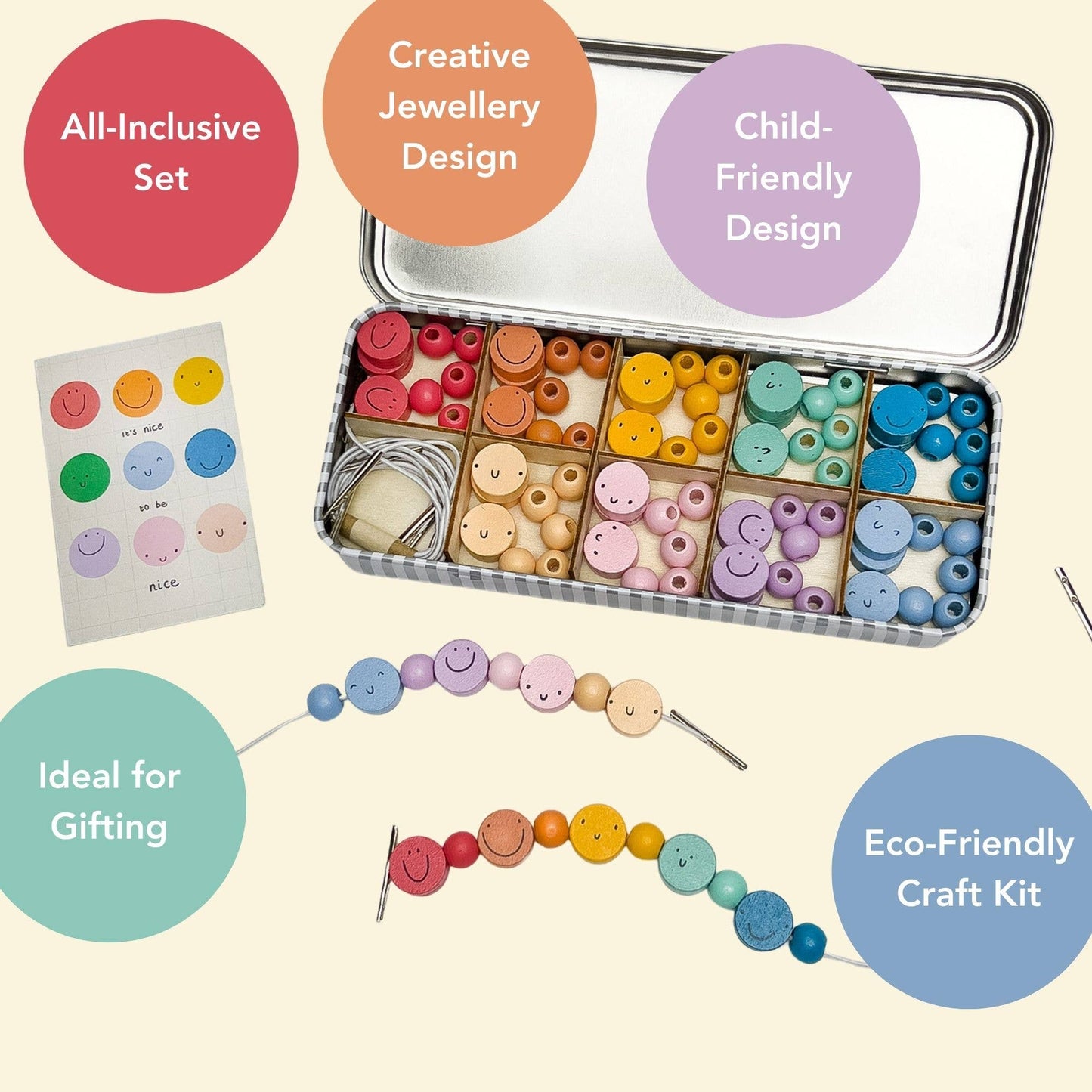 Cotton Twist | It's Nice To Be Nice Bracelet Beading Kit