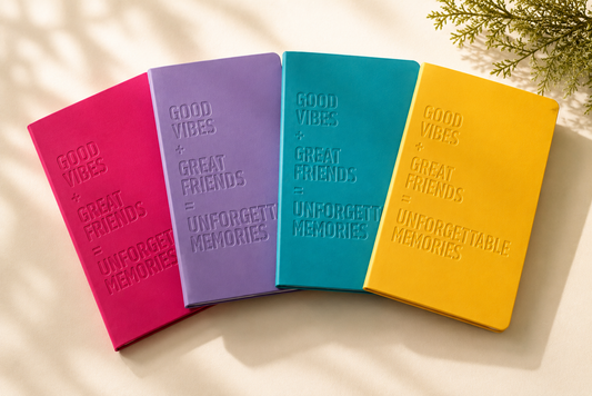 Scribli | A5 Soft Touch Notebook — Good Vibes + Great Friends