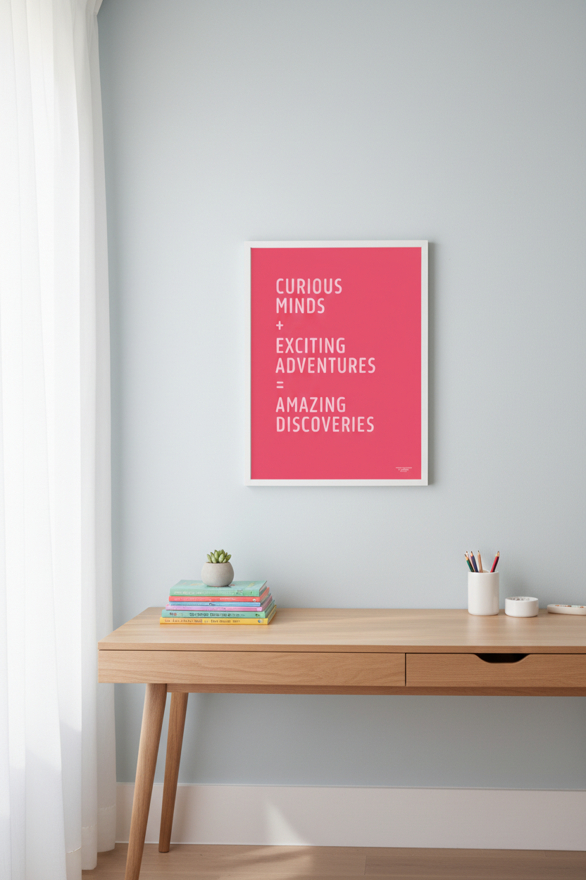 Curious Minds – Bedroom Wall Mockup
