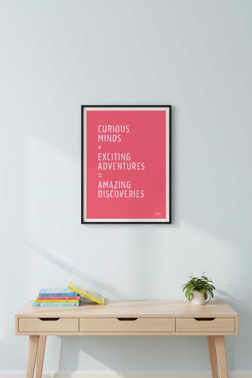 Curious Minds – Framed Bedroom Mockup