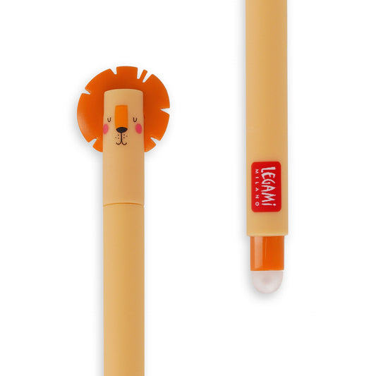 Legami | Erasable Lion Pen | Orange Ink