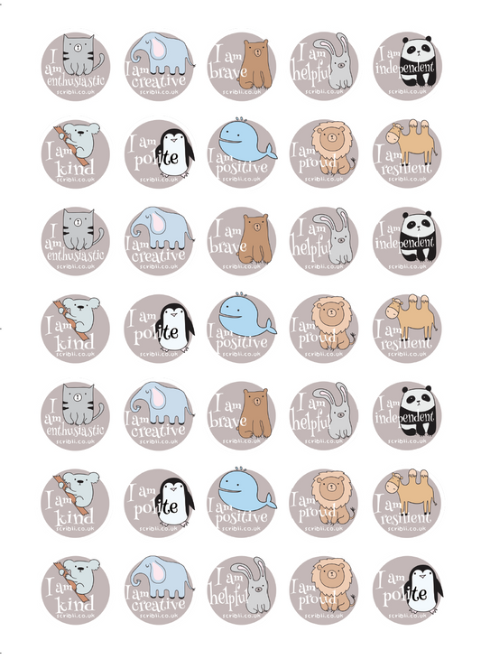 Scribli | Sticky Words | Positive Affirmation Stickers: Mixed